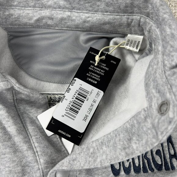 Adidas Georgia Tech Yellow Jackets Button Fleece Jacket Gray Men’s Size Small - Picture 4 of 8